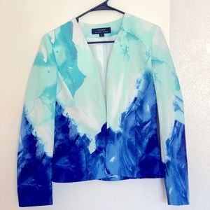 NWOT Tahari Watercolor Open Front Blazer size 4